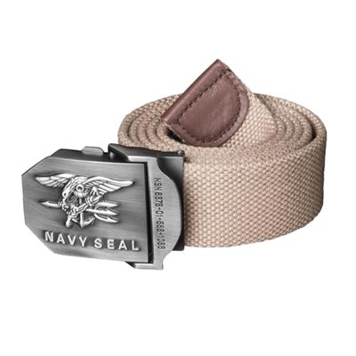 Amerykański pasek do spodni z klamrą NAVY SEAL KHAKI