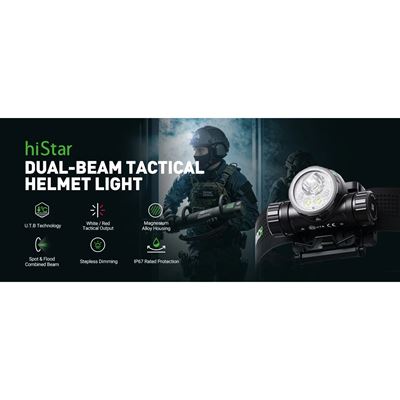 Latarka czołowa HISTAR do hełmu, z możliwością ładowania NEXTORCH PS520379 6