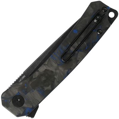 Nóż OSPREY z gładkim ostrzem G10/CF BLACK/Blue