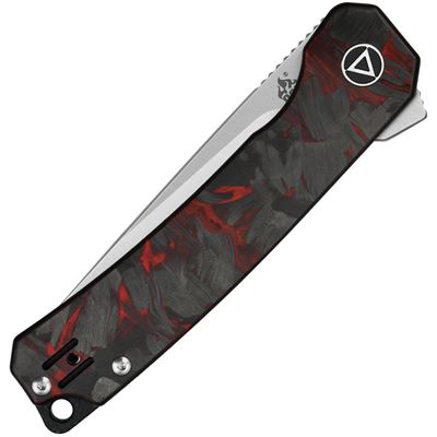 Nóż OSPREY z gładkim ostrzem G10/CF BLACK/RED