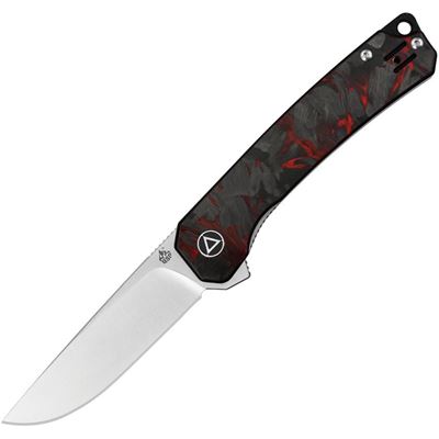 Nóż OSPREY z gładkim ostrzem G10/CF BLACK/RED