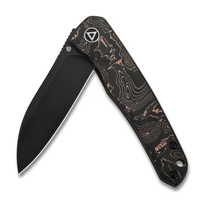 Nóż zamykający OTTER z gładkim ostrzem Copper Foil/CF BLACK