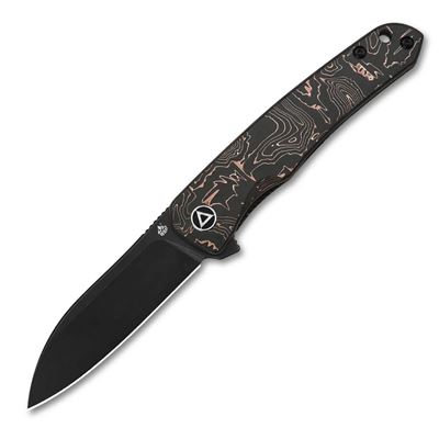 Nóż zamykający OTTER z gładkim ostrzem Copper Foil/CF BLACK