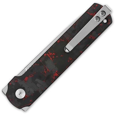 Nóż składany LARK z gładkim ostrzem BLACK/RED