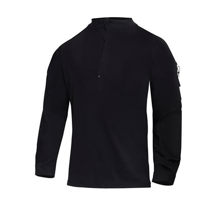 Koszula taktyczna z zamkiem błyskawicznym AIRSOFT COMBAT BLACK