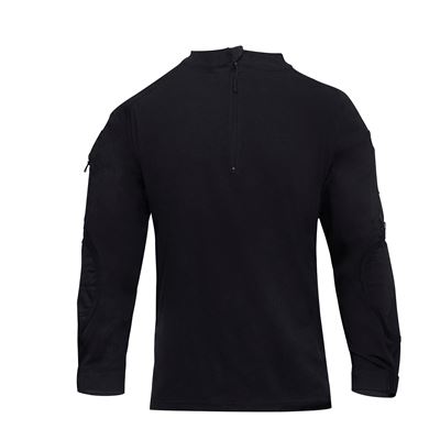 Koszula taktyczna z zamkiem błyskawicznym AIRSOFT COMBAT BLACK