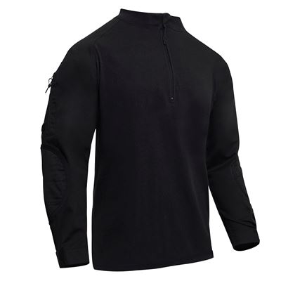 Koszula taktyczna z zamkiem błyskawicznym AIRSOFT COMBAT BLACK