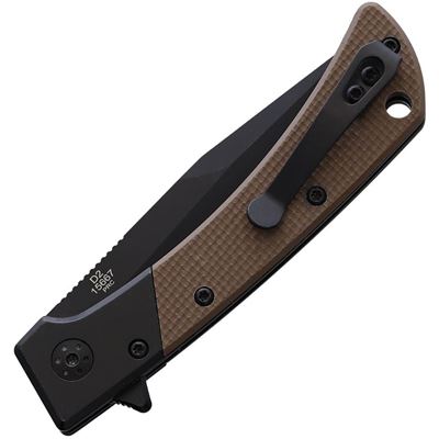 Nóż EDC REMINGTON z gładkim ostrzem TAN/BLACK