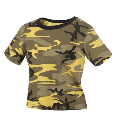 Koszulka z krótkim rękawem CROP Stinger Yellow Camo
