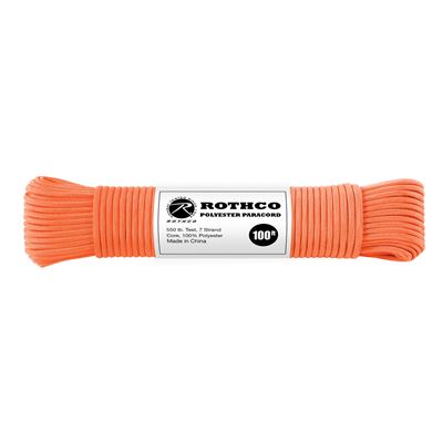 Linka PARACORD poliester 550LB ø 4 mm / 30 m REFLEXIVE ORANGE