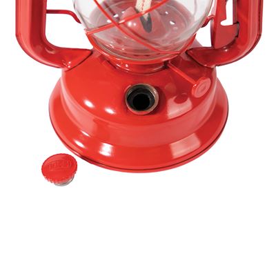 Lampa naftowa 30 cm CZERWONA