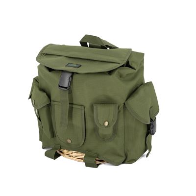 Plecak NŮŠE na grzyby z wiklinową wkładką ZELENÝ