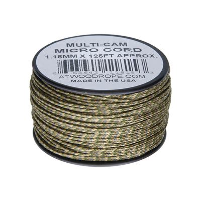 Żyłka nylonowa MICRO CORD na szpuli ø 1,18 mm / 38 m MULTI-CAM
