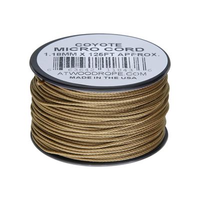 Żyłka nylonowa MICRO CORD na szpuli ø 1,18 mm / 38 m COYOTE