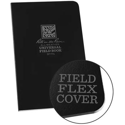 Wodoodporny notatnik FIELD-FLEX w oprawie BLACK
