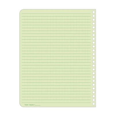 Blok wodoodporny spiralny Universal LARGE 6 5/8"x 8 1/2" ZIELONY