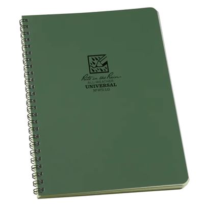 Blok wodoodporny spiralny Universal LARGE 6 5/8"x 8 1/2" ZIELONY