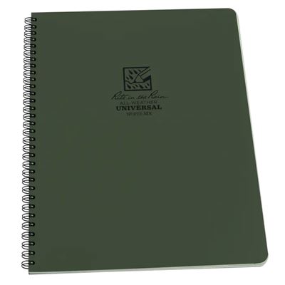 Blok wodoodporny spiralny Universal MAXI 8 1/2"x 11" ZIELONY
