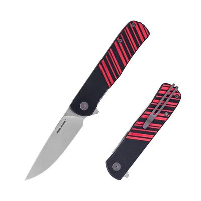Nóż KARLY gładkie ostrze BLACK/RED