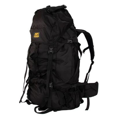 Plecak TREKKING XXL ze wzmocnieniem 104l CZARNY