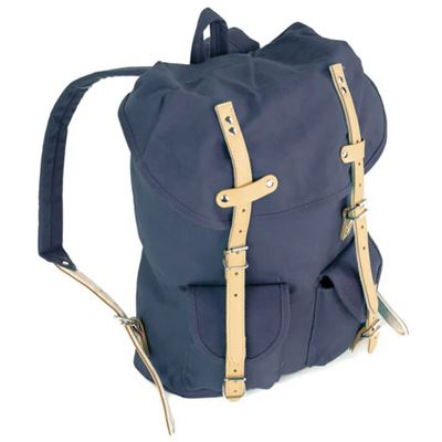 Plecak HIKING 15l z elementami skórzanymi NIEBIESKI