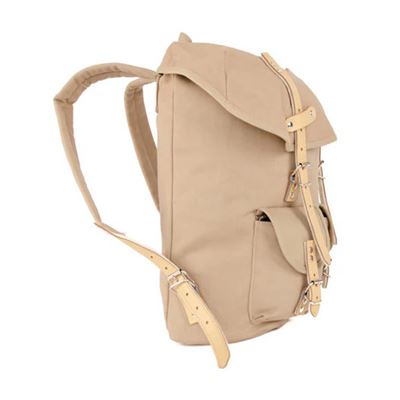 Plecak HIKING 15l z elementami skórzanymi KHAKI