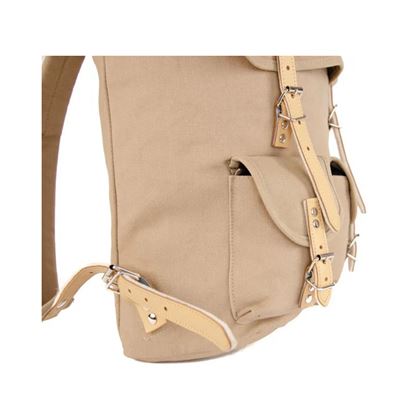 Plecak HIKING 15l z elementami skórzanymi KHAKI