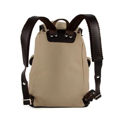Plecak TRUCKSACK 14l z elementami skórzanymi KHAKI/ciemnobrązowa skóra
