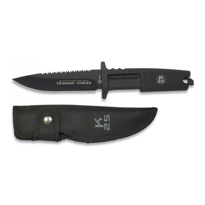 Nóż z ostrzem stałym Tactical 31910 CZARNY