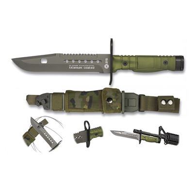 Nóż BAYONET K25 z pochwą ZIELONY