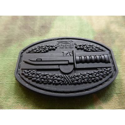 Naszywka COMBAT ACTION plastikowa 3D VELCRO CZARNA