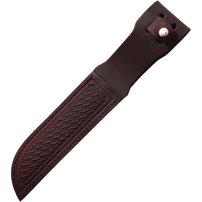 Pochwa na nóż z ostrzem stałym 7,5" skórzana DARK BROWN