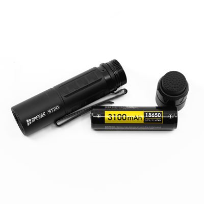 Latarka ST20A compact, 1300 lumenów, 175 metrów, IP68 BLACK