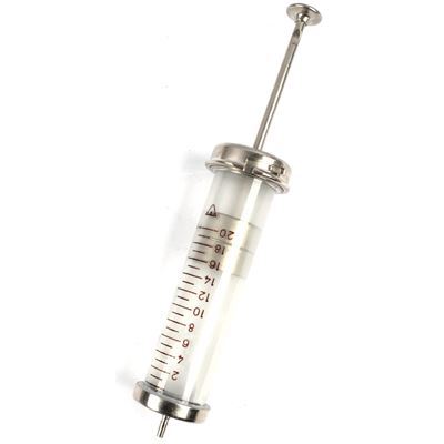 Strzygacz do zastrzyków 20 ml w metalowym pudełku
