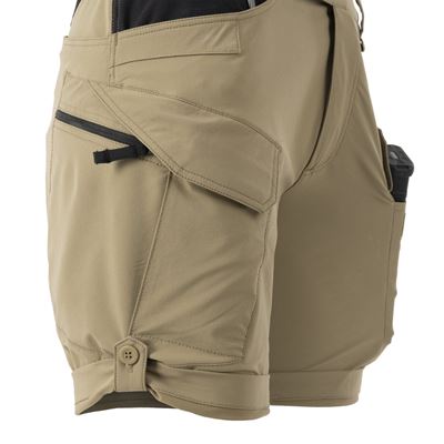 Damskie krótkie spodenki OTS® VersaStretch® Lite 8.5" Khaki/Black
