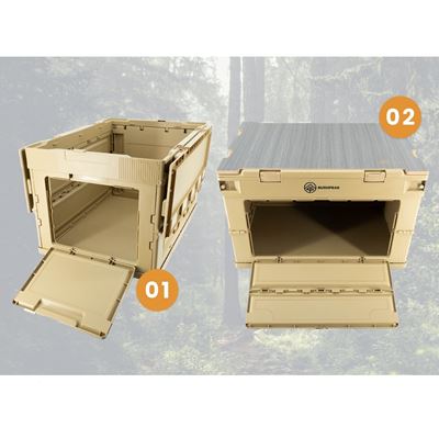 Składany pojemnik do przechowywania Flexbox 50L SAND