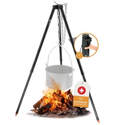 Składany trójnóg ALU CZARNY z pokrowcem