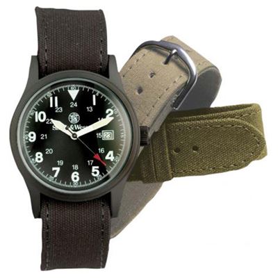 Zegarek MILITARY Smith & Wesson z wymiennymi paskami CZARNY