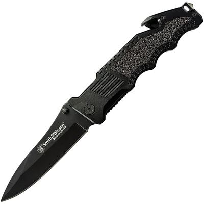 Nóż S&W BORDER GUARD 2 gładkie ostrze BLACK