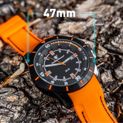 Zegarek TROOPER z gumowym paskiem ORANGE