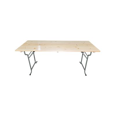 Stół BRITISH drewniany deska MASIV 190x73cm składane metalowe nogi