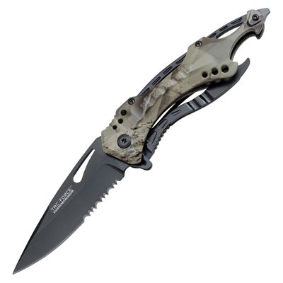 Nóż z otwieraczem GREY CAMO