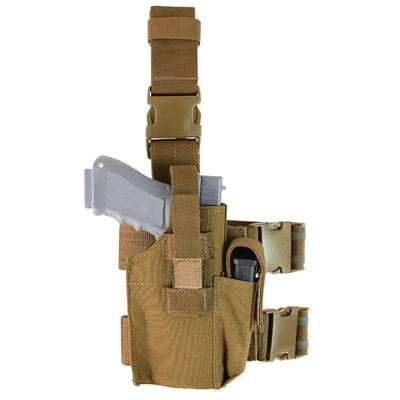 Kabura pistoletowa na udo MOLLE COYOTE BROWN