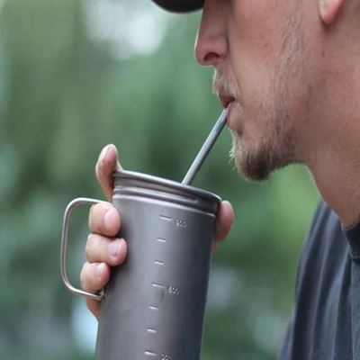 Słomka TITANIUM 2 szt