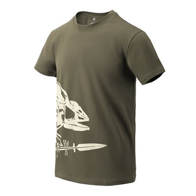 Kameleon szkielet T-shirt ZIELONY