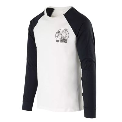 Koszulka z długim rękawem OLD SCHOOL WHITE/BLACK