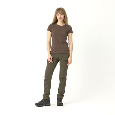 T-shirt damski ORGANIC SLIM EARTH BROWN
