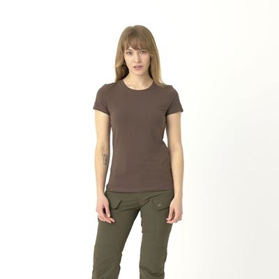 T-shirt damski ORGANIC SLIM EARTH BROWN