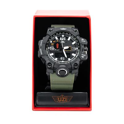 Zegarek SHOCK z gumowym paskiem ZIELONY
