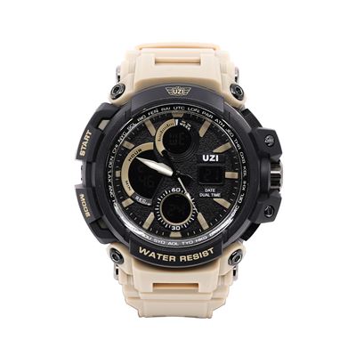 Zegarek SHOCK z gumowym paskiem KHAKI